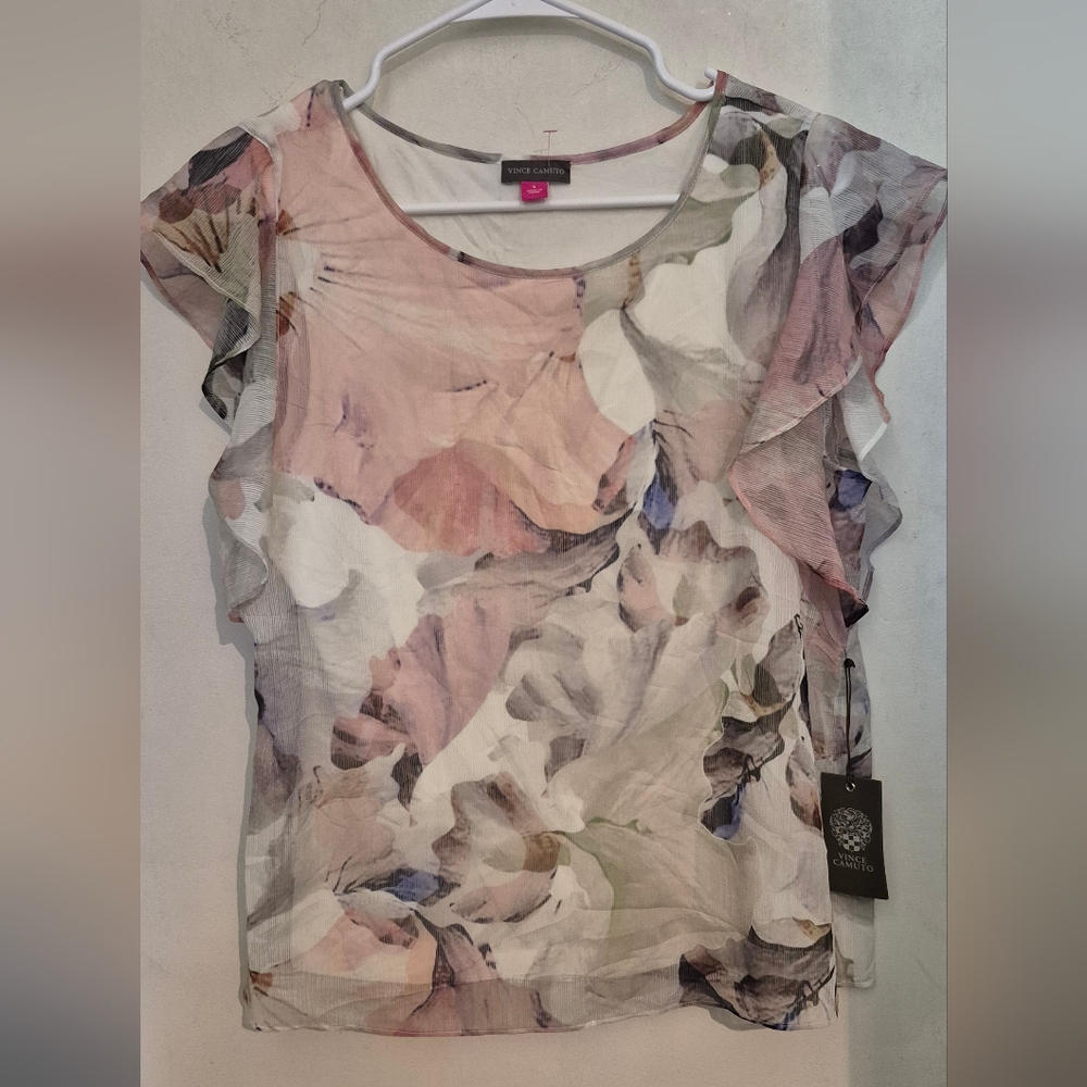 Vince Camuto Pastel Floral Top Sz.S NWT